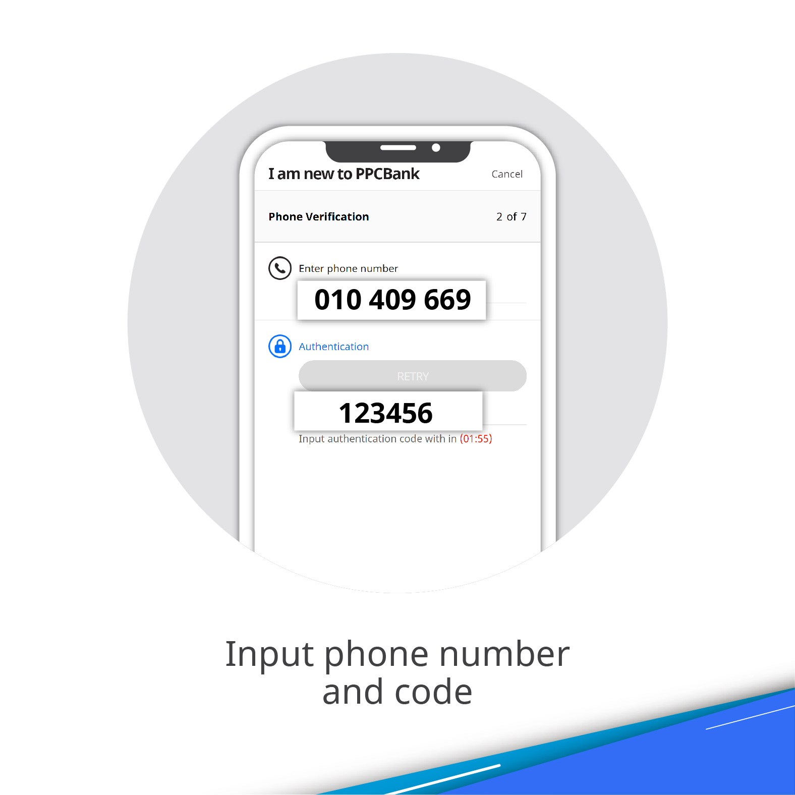 Input phone number