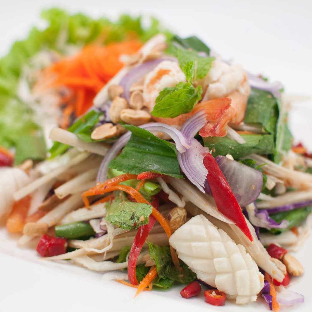 Lotus Root with Seafood Salad